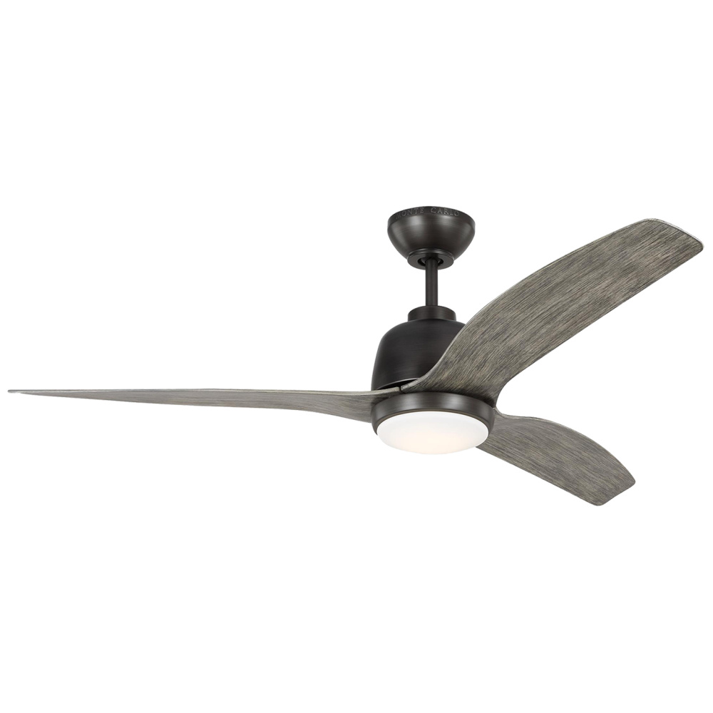 Avila 54&#34; Dimmable Integrated LED Indoor/Outdoor Aged Pewter Ceiling Fan with Light Kit